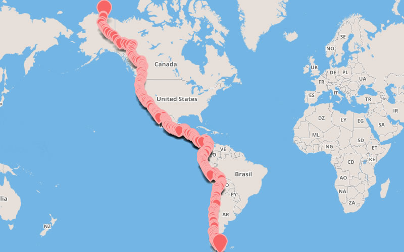 Recorrido de la panamerikana